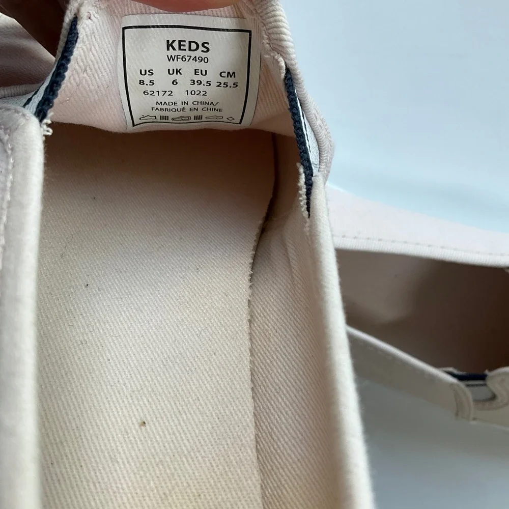 Keds Double Decker Pink Canvas Slip On Sneakers WF67490 Womens 8.5 Softerra NWOT